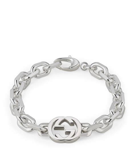 sterling silver interlocking g bracelet